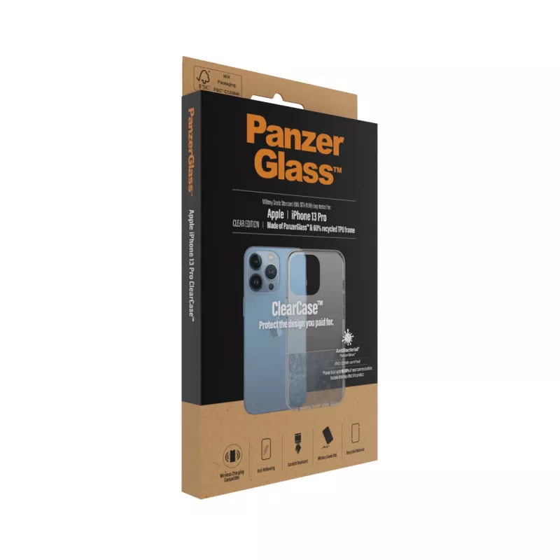 PanzerGlass ® ClearCase iPhone 13 Pro, vāciņš, Apple, Apple - iPhone 13 Pro, caurspīdīgs