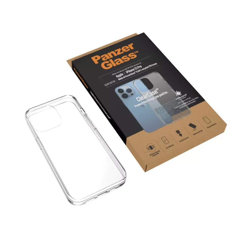 PanzerGlass ® ClearCase iPhone 13 Pro, vāciņš, Apple, Apple - iPhone 13 Pro, caurspīdīgs