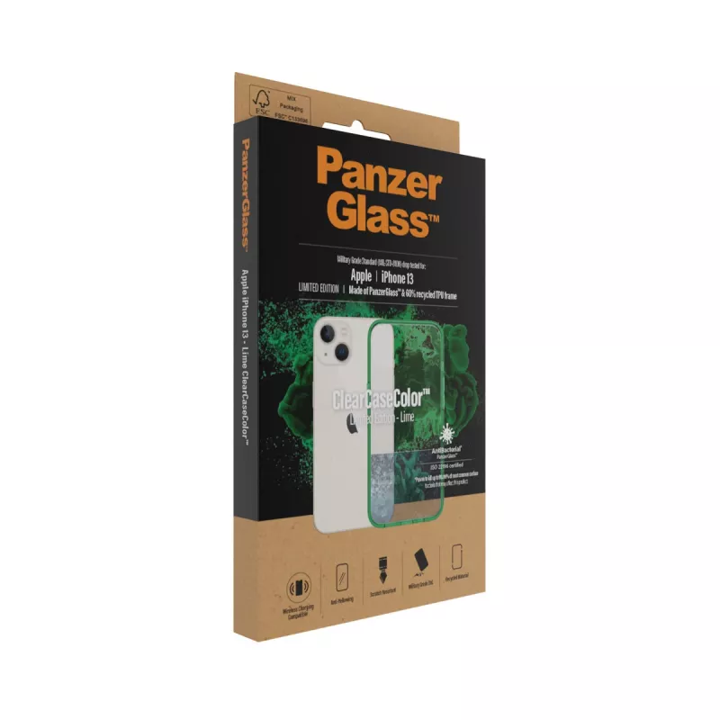 PanzerGlass ClearCaseColor vāciņš Apple iPhone 13 Lime 0334