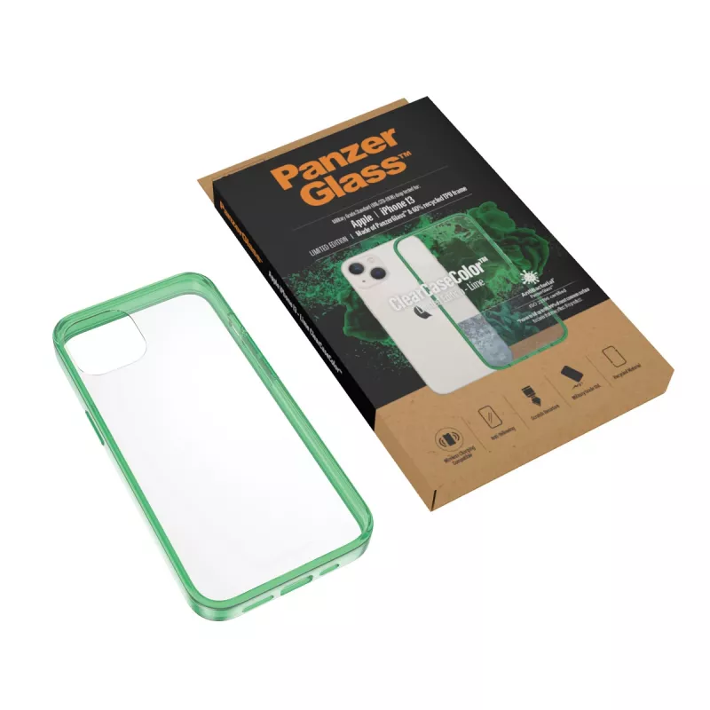 PanzerGlass ClearCaseColor vāciņš Apple iPhone 13 Lime 0334