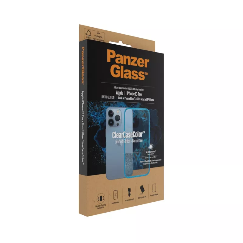 Vāciņš PanzerGlass ClearCaseColor iPhone 13 Pro Bondie Blue
