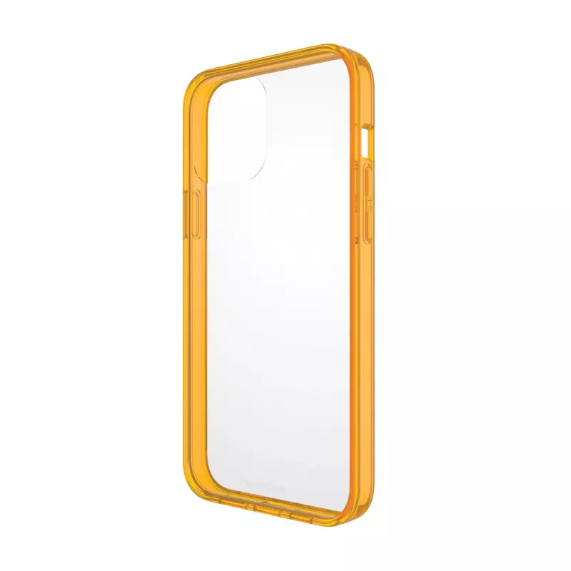 Aizsargapvalks ClearCaseColor PanzerGlass iPhone 13 Pro Max 6.7 collām — PET un rūdītais stikls, oranžs