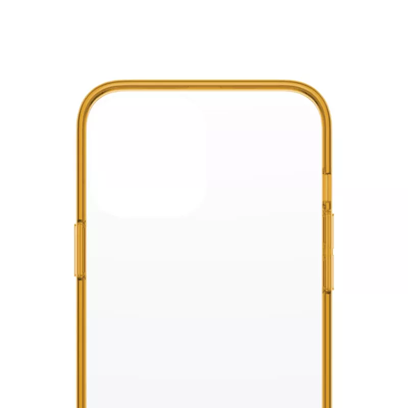 Aizsargapvalks ClearCaseColor PanzerGlass iPhone 13 Pro Max 6.7 collām — PET un rūdītais stikls, oranžs