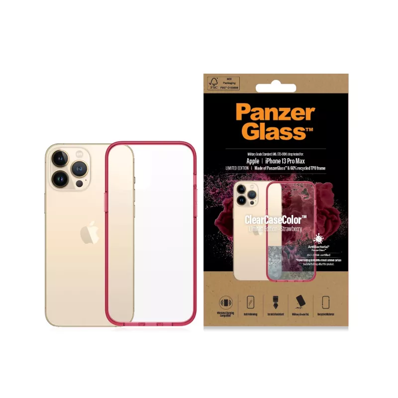 ClearCaseColor Apple iPhone 13 Pro Max Strawberry PanzerGlass