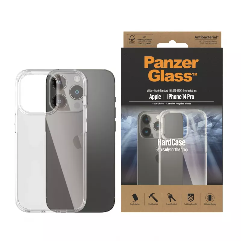 PanzerGlass ® HardCase iPhone 14 Pro | Clear, vāciņš, Apple, Apple - iPhone 14 Pro, 15.5 cm (6.1 inch), Transparent