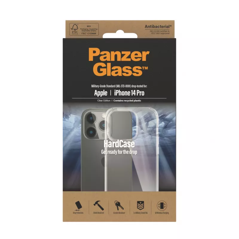 PanzerGlass ® HardCase iPhone 14 Pro | Clear, vāciņš, Apple, Apple - iPhone 14 Pro, 15.5 cm (6.1 inch), Transparent