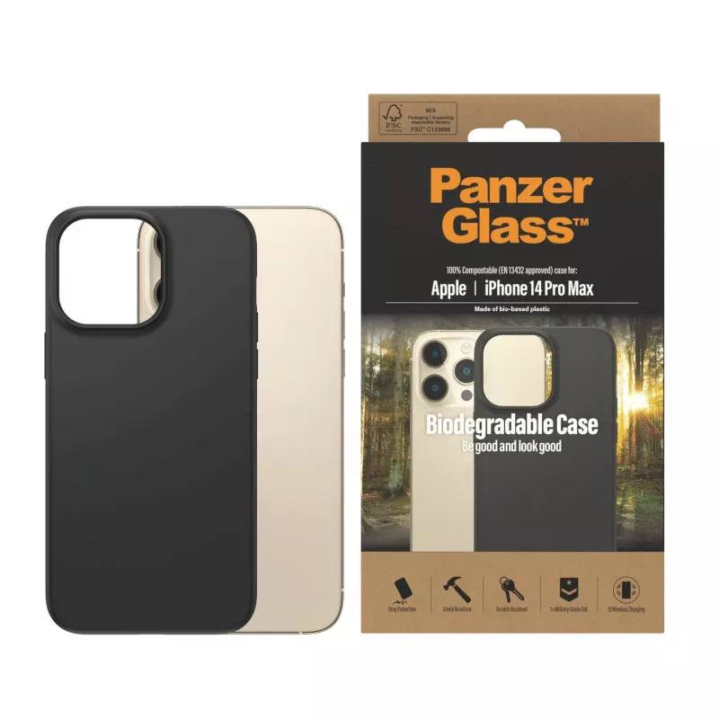 PanzerGlass ® Bioloģiski noārdāms maciņš Apple iPhone 14 Pro Max | Melns