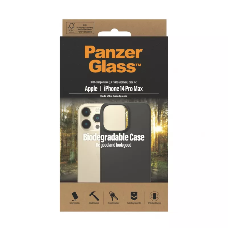 PanzerGlass ® Bioloģiski noārdāms maciņš Apple iPhone 14 Pro Max | Melns
