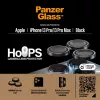 PanzerGlass Hoops kameras lēcas aizsargs iPhone 13 Pro un 13 Pro Max, melns, izturīgs pret skrāpējumiem