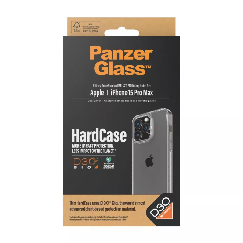 PanzerGlass ® HardCase caurspīdīgs ar D3O® iPhone 15 Pro Max
