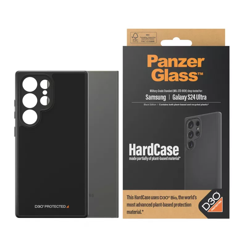 PanzerGlass ® HardCase Melns w. D3O® Samsung Galaxy S24 Ultra