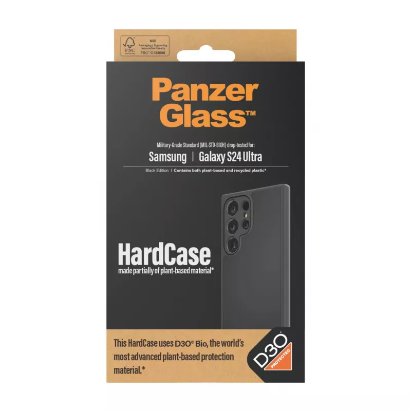 PanzerGlass ® HardCase Melns w. D3O® Samsung Galaxy S24 Ultra