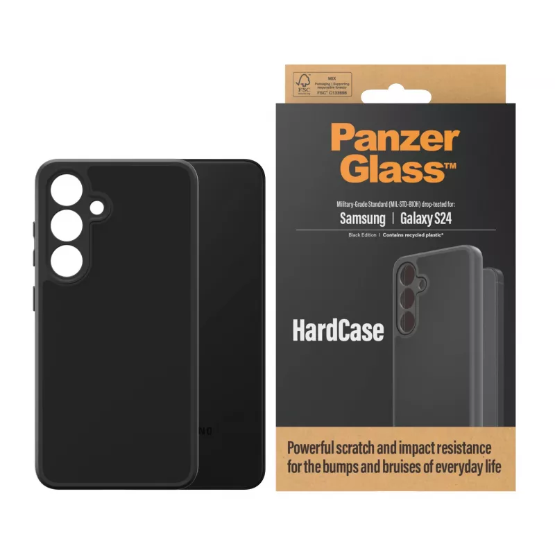 PanzerGlass ® HardCase Melns Samsung Galaxy S24, Cover, Samsung, Samsung - Galaxy S24, Melns