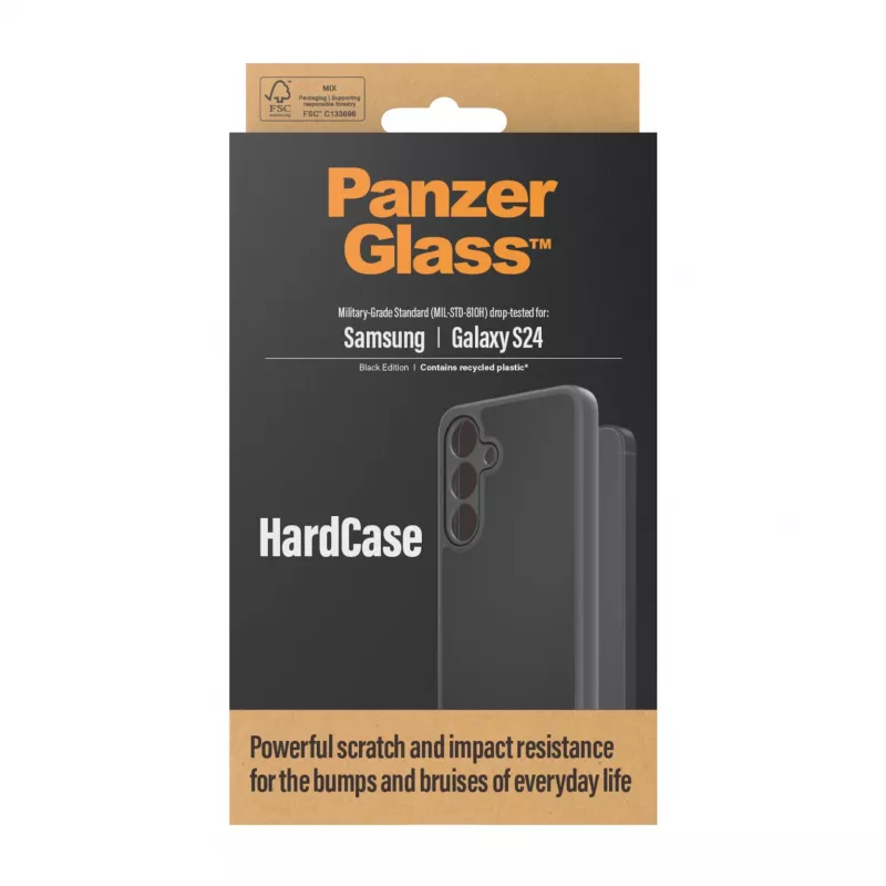 PanzerGlass ® HardCase Melns Samsung Galaxy S24, Cover, Samsung, Samsung - Galaxy S24, Melns