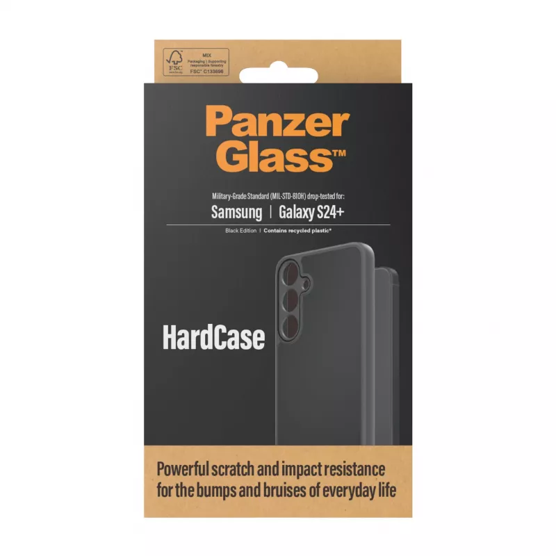 PanzerGlass ® HardCase Melns Samsung Galaxy S24+, vāciņš, Samsung, Samsung - Galaxy S24 Plus, melns