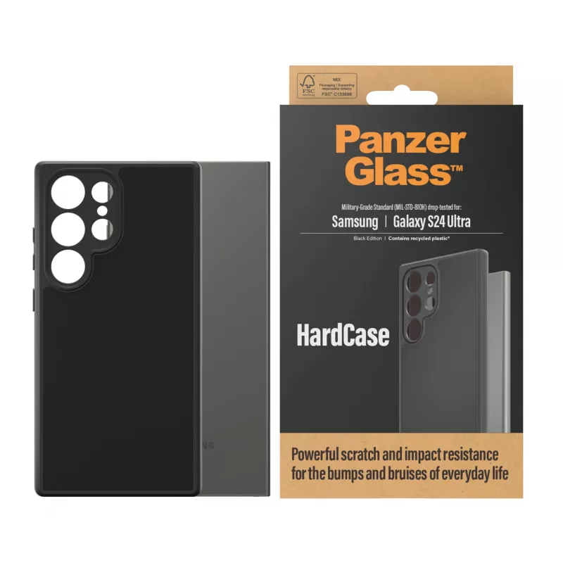 PanzerGlass ® HardCase Melns Samsung Galaxy S24 Ultra, Cover, Samsung, Samsung - Galaxy S24 Ultra, Melns