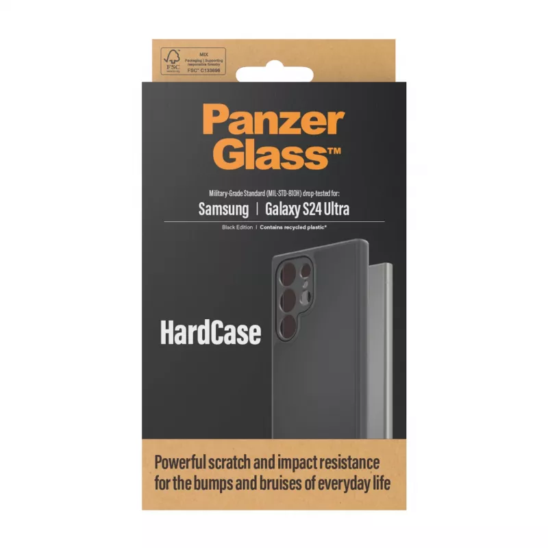 PanzerGlass ® HardCase Melns Samsung Galaxy S24 Ultra, Cover, Samsung, Samsung - Galaxy S24 Ultra, Melns