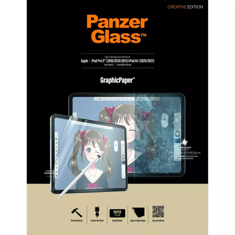PanzerGlass ® GraphicPaper® ekrāna aizsargs iPad Pro 11″ (2018, 2020-2022, 2024) | iPad Air 10.9'' (2020, 2022)
