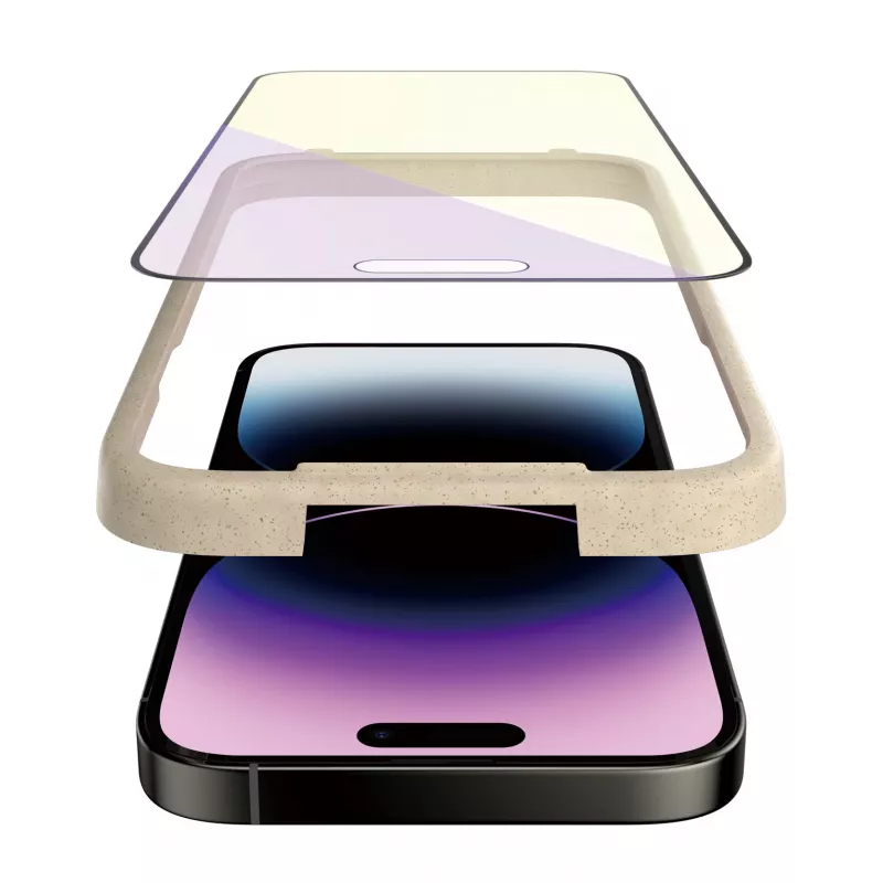 PanzerGlass ® pretzilās gaismas ekrāna aizsargs iPhone 14 Pro Max | Īpaši plats piemērots ar EasyAligner