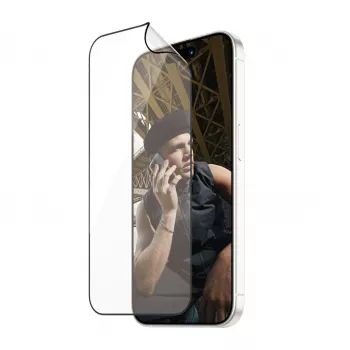PanzerGlass ® ECO MATRIX ekrāna aizsargs ar D3O® iPhone 15 Pro | Īpaši plata pieguļība ar izlīdzināšanas komplektu