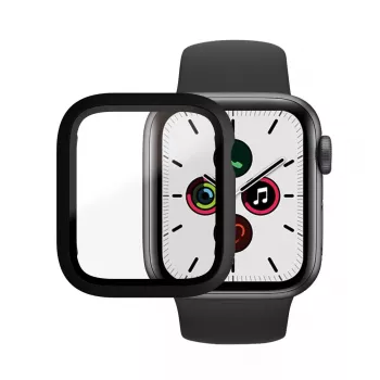 Ekrāna aizsargs PanzerGlass Full Body pulkstenim Apple Watch Series 4/5/6/SE 40mm — melns, 29.8×35.1×0.43 mm