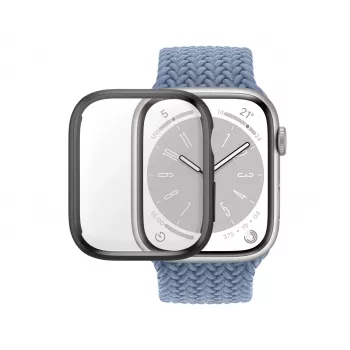 PanzerGlass pilna korpusa ekrāna aizsargs Apple Watch Series 9/8/7 41 mm, melns (3663)