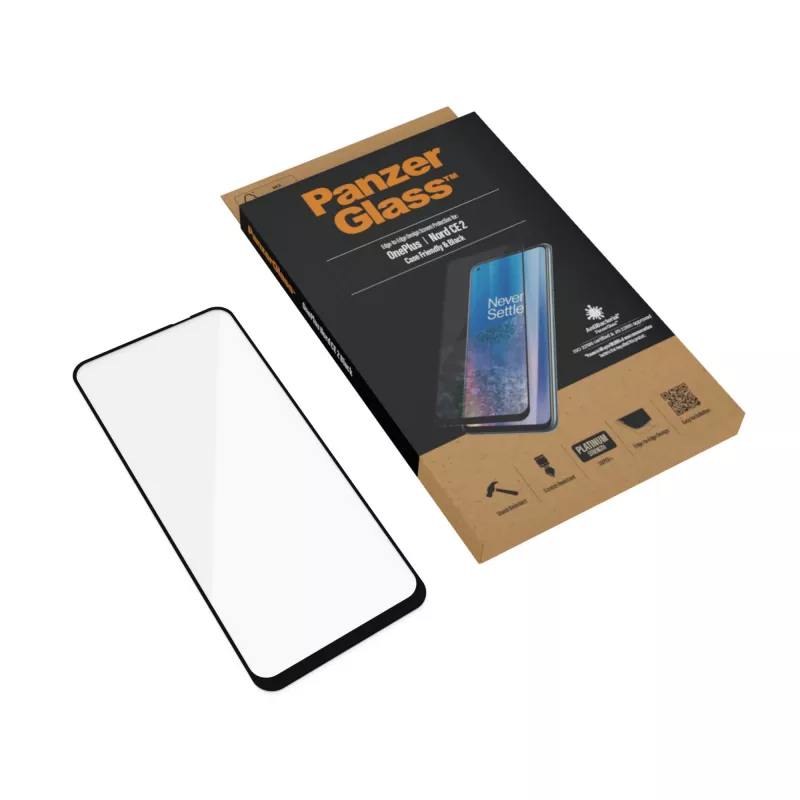Ekrāna aizsargs PanzerGlass OnePlus Nord 2 CE Scratch Shock Anti-bacterial