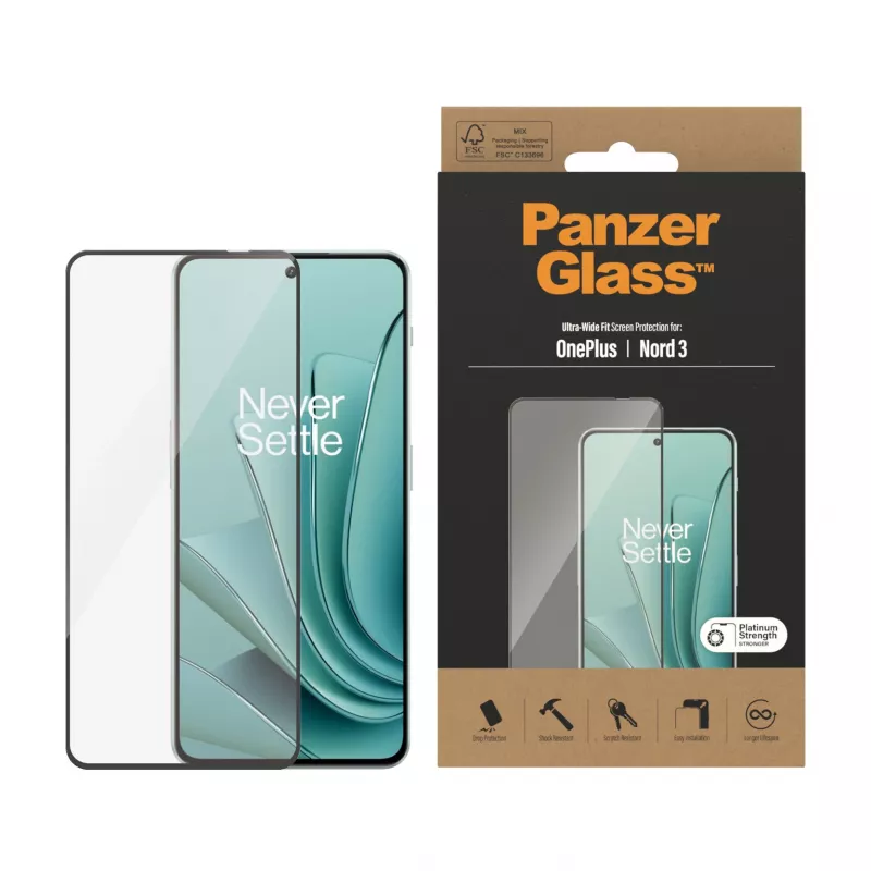 PanzerGlass ® Aizsargstikls OnePlus Nord 3 5G | Ultra-Wide Fit
