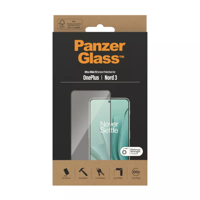 PanzerGlass ® Aizsargstikls OnePlus Nord 3 5G | Ultra-Wide Fit