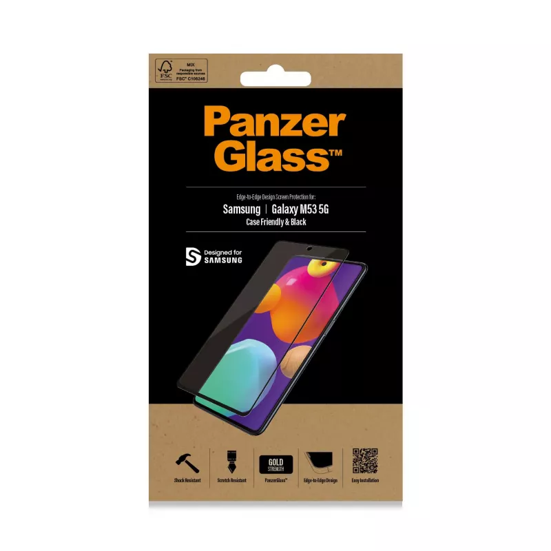 PanzerGlass® ekrāna aizsargs Samsung Galaxy M53 5G | M54 5G | Īpaši plata pieguļa