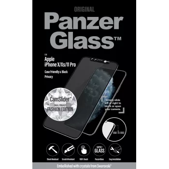PanzerGlass® privātuma ekrāna aizsargs iPhone 11 Pro | Rotāts ar Swarovski® kristāliem | No malas līdz malai