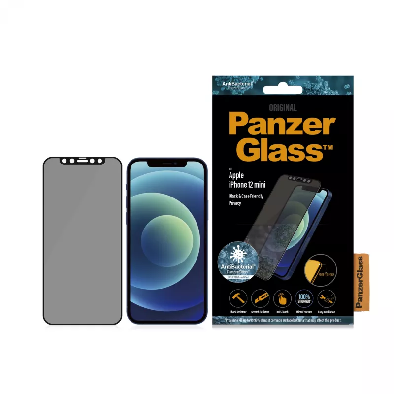 PanzerGlass ® konfidencialitātes ekrāna aizsargs iPhone 12 Mini | No malas līdz malai