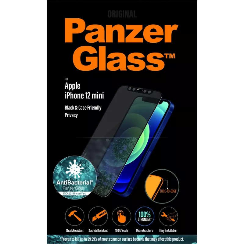 PanzerGlass ® konfidencialitātes ekrāna aizsargs iPhone 12 Mini | No malas līdz malai