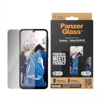 PanzerGlass ® privātuma ekrāna aizsargs Samsung Galaxy A15 | A15 5G | Īpaši plats piegulums ar EasyAligner