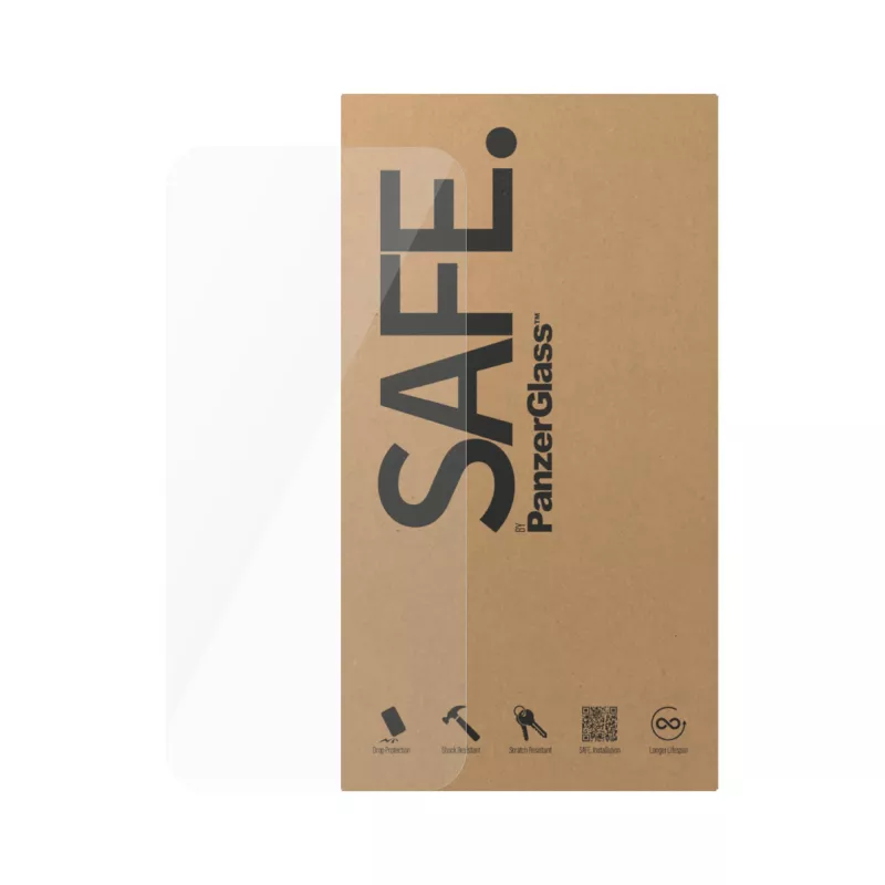 PanzerGlass SAFE. by ® Ekrāna aizsargs iPhone 15 Pro | Īpaši plats | VAIRUMĀ