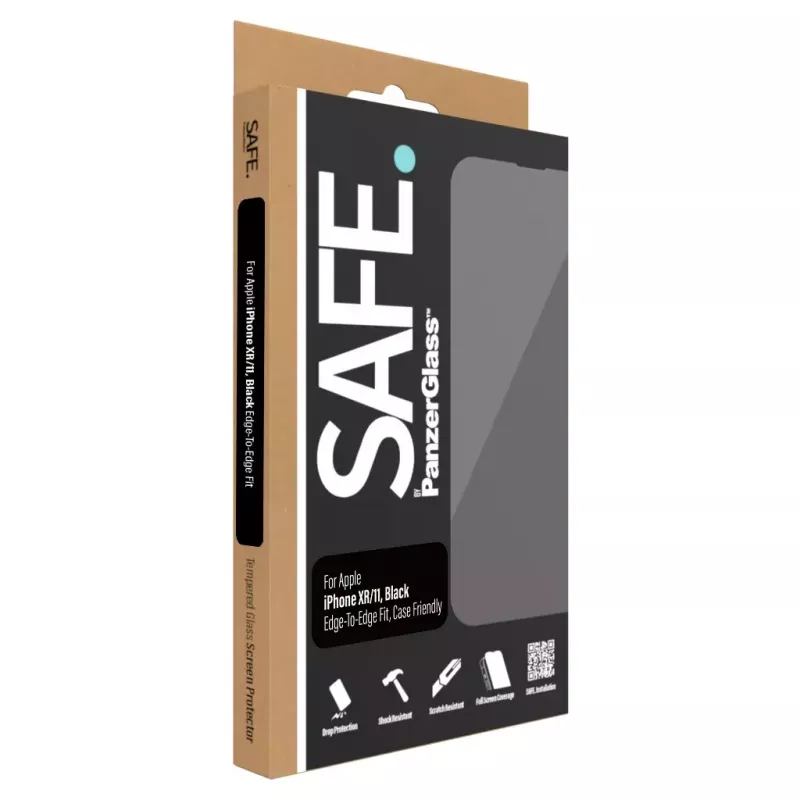 Ekrāna aizsargs PanzerGlass SAFE. by ® Apple iPhone 11 XR malas līdz malai skrāpējumu un triecienu izturīgs