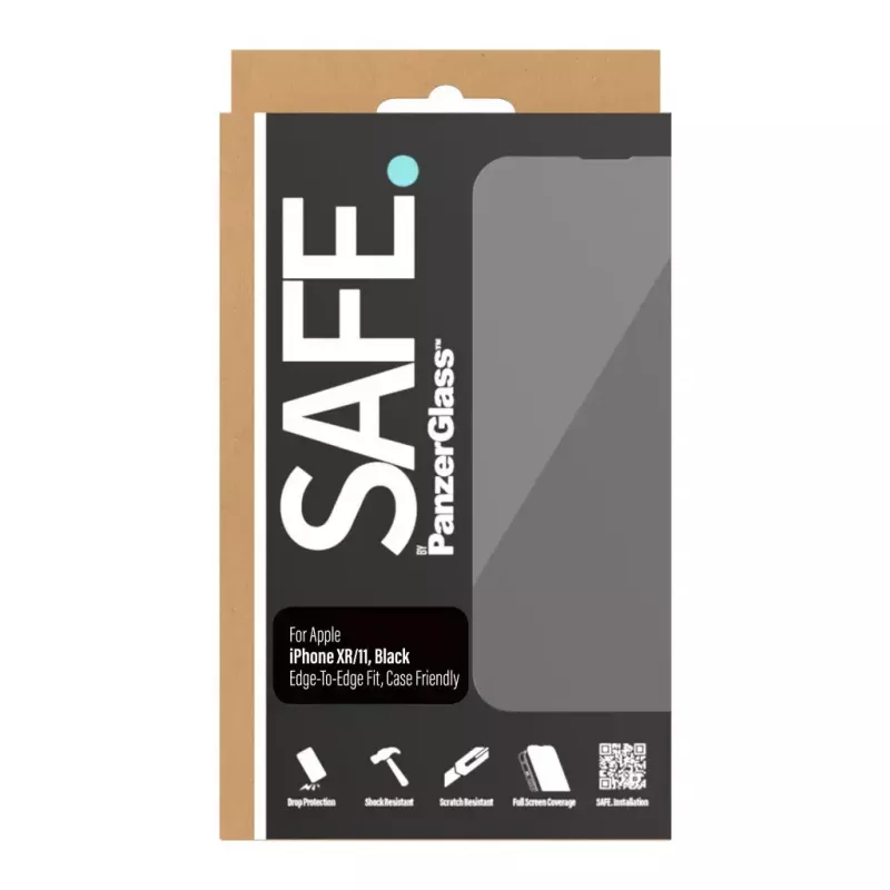 Ekrāna aizsargs PanzerGlass SAFE. by ® Apple iPhone 11 XR malas līdz malai skrāpējumu un triecienu izturīgs