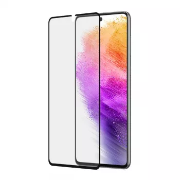 Ekrāna aizsargs PanzerGlass SAFE Samsung Galaxy A73 5G — rūdīts stikls, izturīgs pret skrāpējumiem un triecieniem, sausā uzklāšana, caurspīdīgs