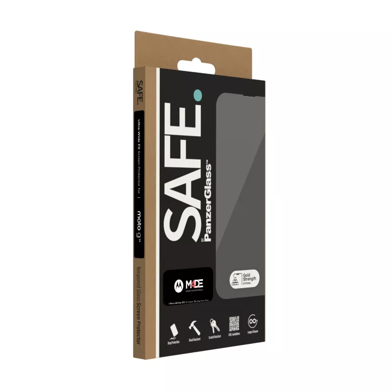 PanzerGlass SAFE. by ® Aizsargplēve Motorola moto g32 | Īpaši plata pārklājuma