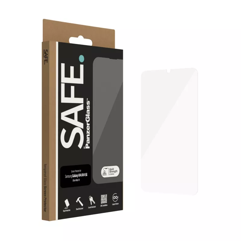 PanzerGlass SAFE. by ® Ekrāna aizsargs Samsung Galaxy A14 | A14 5G | Īpaši plats piemērots