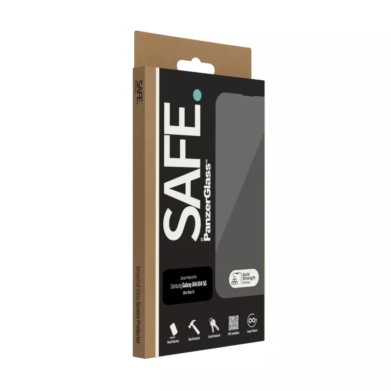 PanzerGlass SAFE. by ® Ekrāna aizsargs Samsung Galaxy A14 | A14 5G | Īpaši plats piemērots
