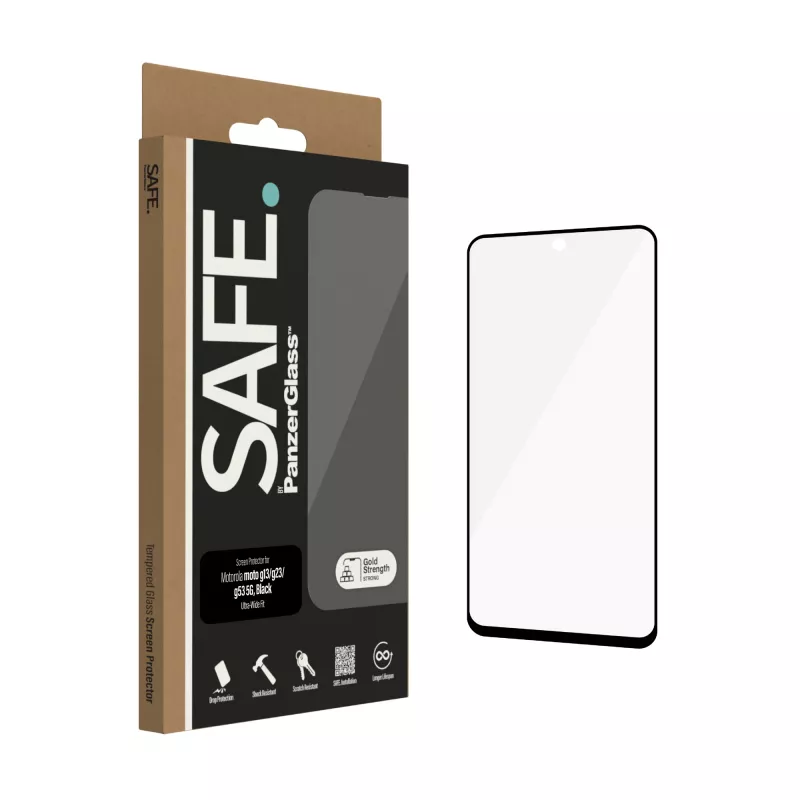 PanzerGlass SAFE. by ® ekrāna aizsargs Motorola moto g13 | g23 | g53 5G | Ultra-Wide Fit