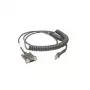 Zebra CBA-R46-C09ZBR seriālais kabelis melns 2,8 m RS232 DB9