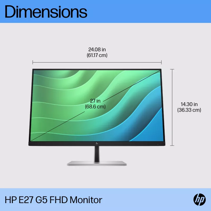 Monitor HP E27 G5 27 collas Full HD LCD 1920 x 1080