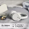 Sony WH-CH720 austiņas ar vadu un bezvadu savienojumu, galvas stīpa, zvani/mūzika, USB Type-C, Bluetooth, balts