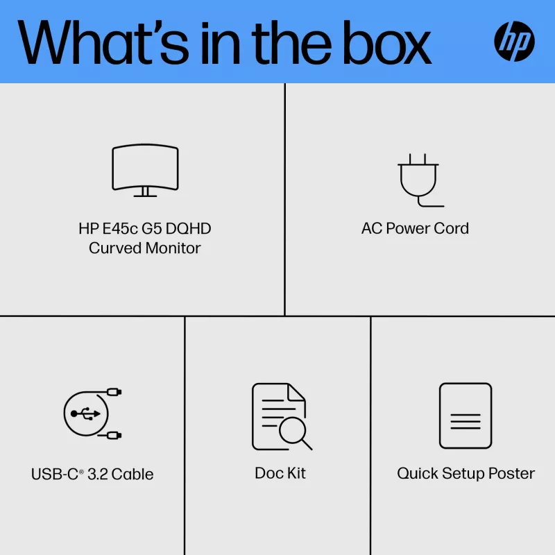 Monitors HP E45c G5 44,5 collu Dual QHD LCD 5120 x 1440