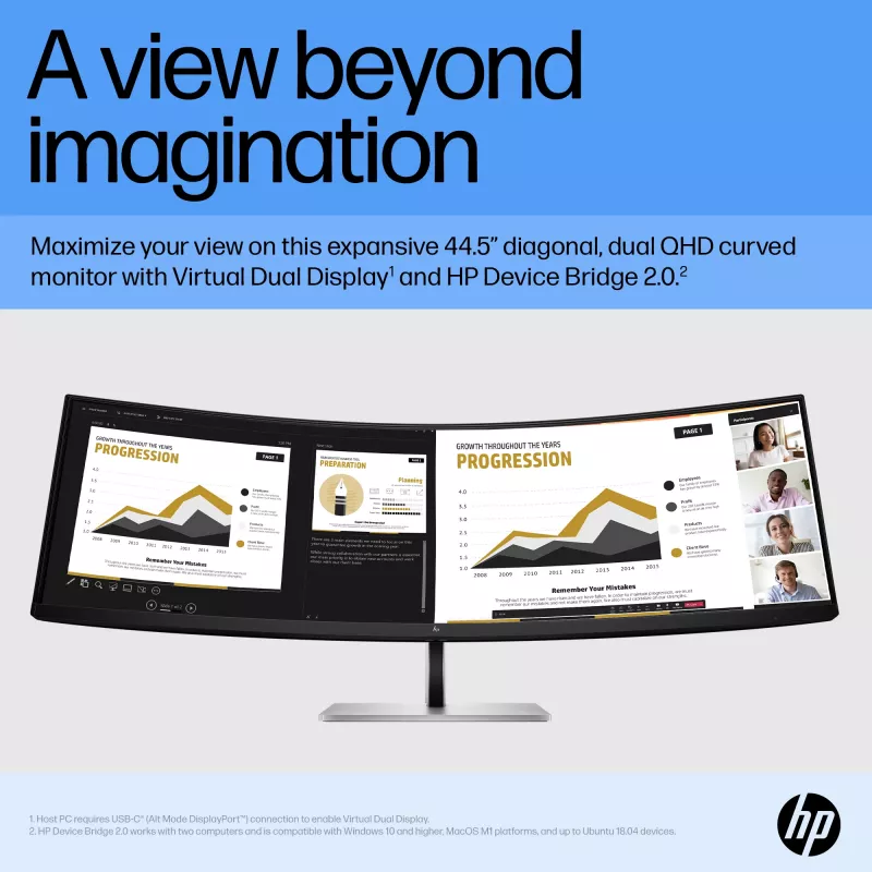 Monitors HP E45c G5 44,5 collu Dual QHD LCD 5120 x 1440