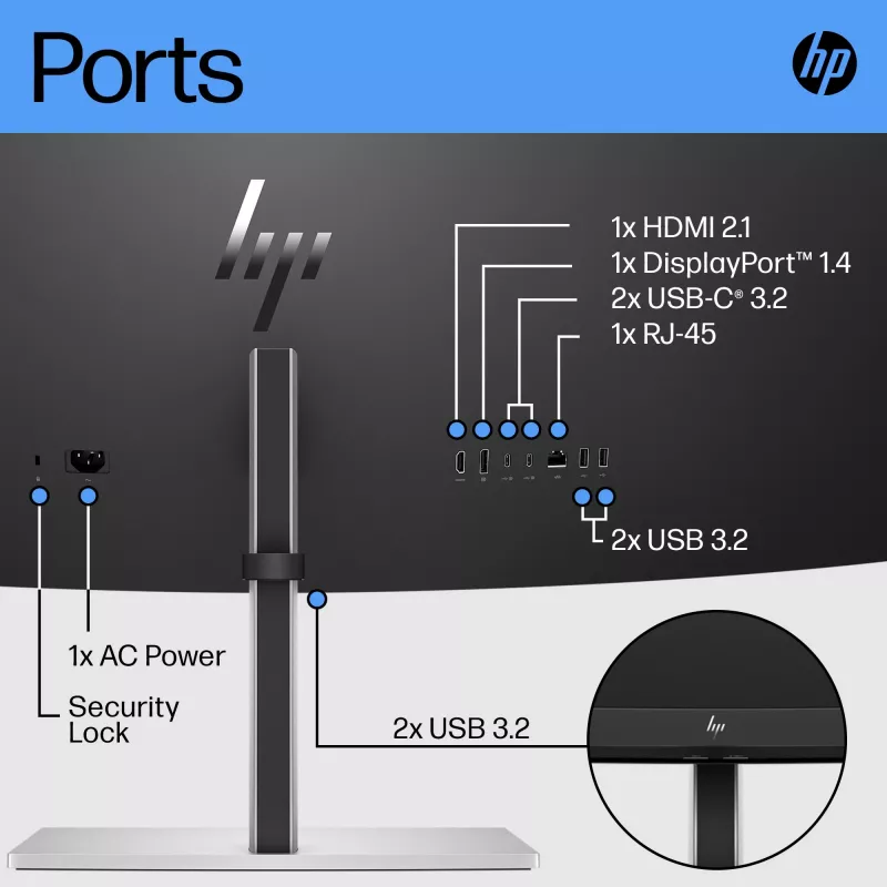 Monitor HP E45c G5 45 collu izliekts displejs LCD DQHD izšķirtspēja