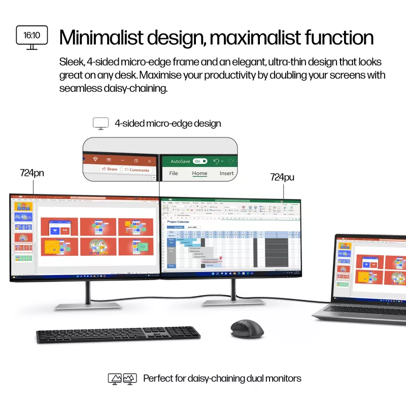 HP Series 7 Pro 24 collu WUXGA monitors - 724pn bez PVC