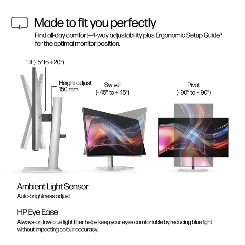 HP Series 7 Pro 27 collu QHD Thunderbolt 4 monitors - 727pu bez PVC